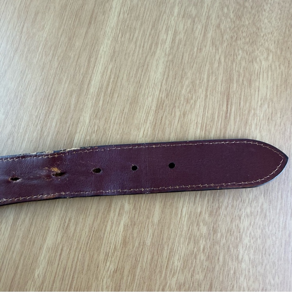 Southern Tide The Skipjack Leather Canvas Fish Logo Red Belt Men’s size 38 - Picture 14 of 15